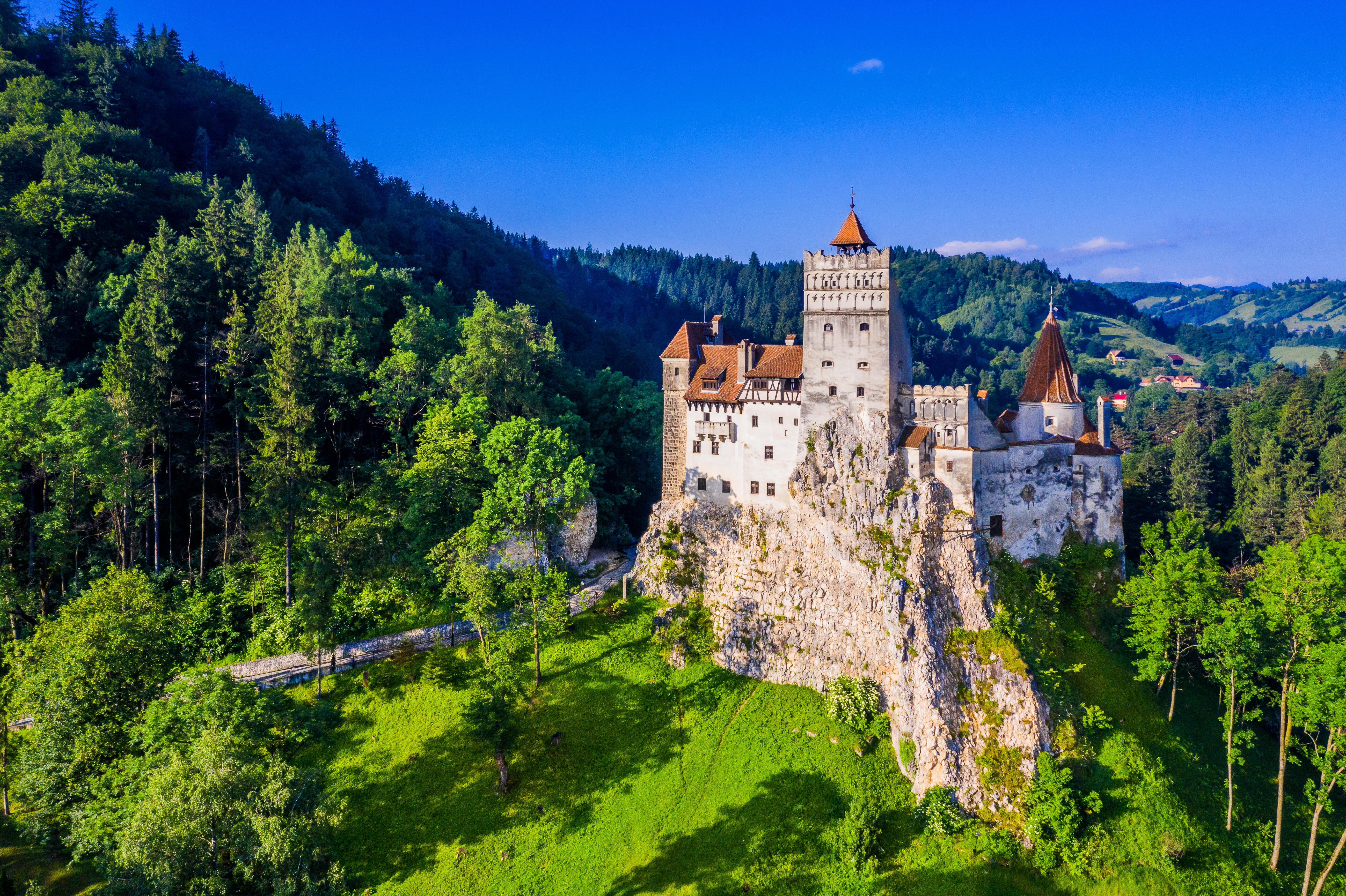 Beautiful landscape of Transylvania country side showcasing historical roots of Romania