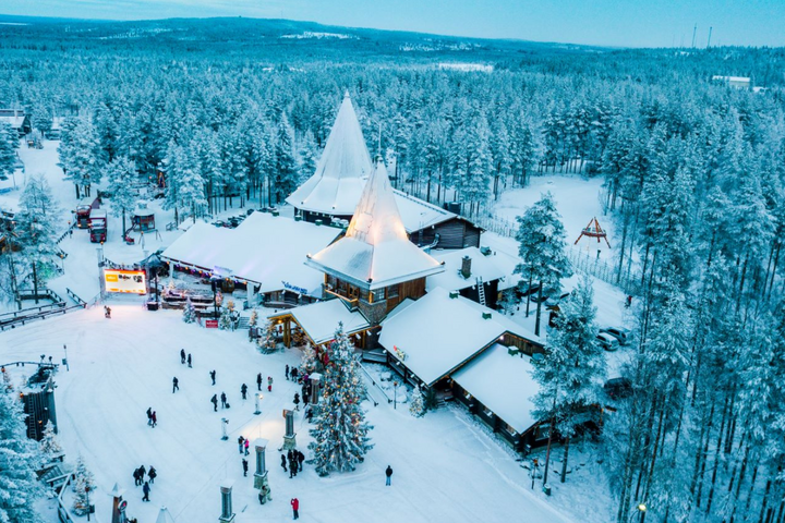 view over snowy Lapland
