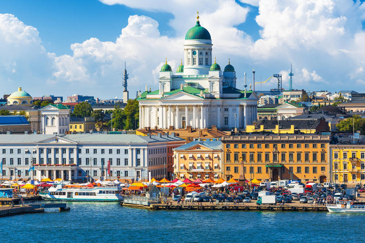 view of Helsinki in the summer
